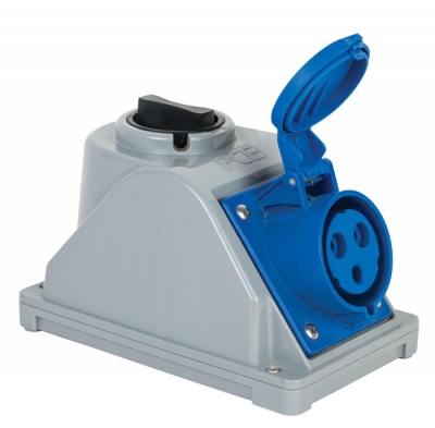 Розетка с выключателем (наклонный корпус) / 406681V