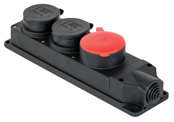 Резиновый 3 &#039;lü Grup Priz (3x25A. 1 adet / 1x16A. 2 adet) / 401054