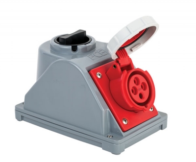 Розетка с выключателем (наклонный корпус) / 406685V