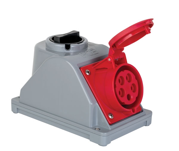 Розетка с выключателем (наклонный корпус) / 406683V