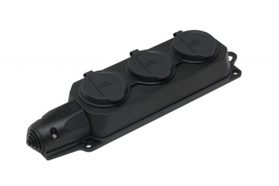 Резиновая розетка с 3 гнездами / 404014