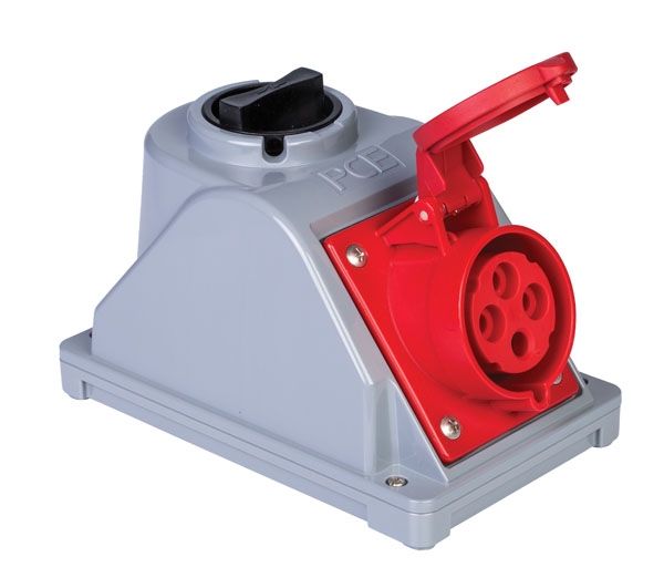 Розетка с выключателем (наклонный корпус) / 406682V