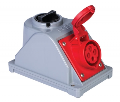 Розетка с выключателем (наклонный корпус) / 406679V