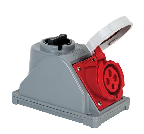 Розетка с выключателем (наклонный корпус) / 406688V