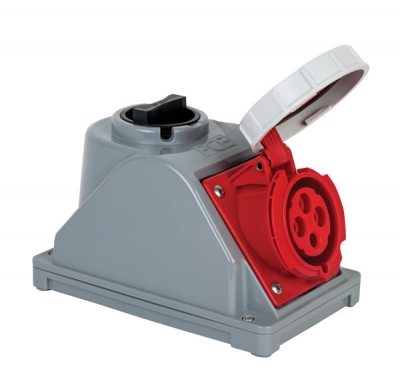 Розетка с выключателем (наклонный корпус) / 406688V