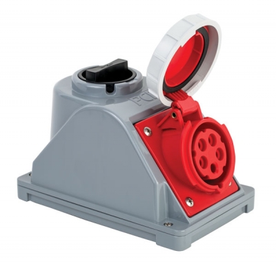 Розетка с выключателем (наклонный корпус) / 406686V