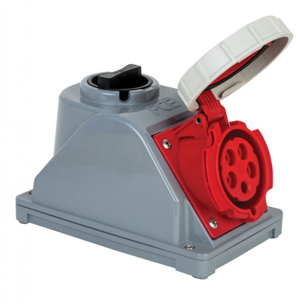 Розетка с выключателем (наклонный корпус) / 406689V